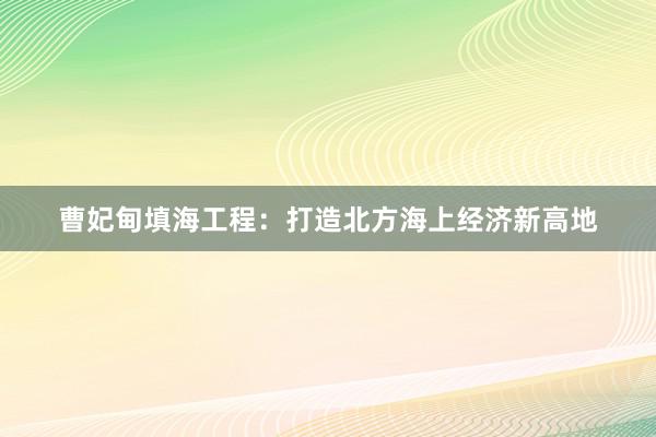 曹妃甸填海工程：打造北方海上经济新高地